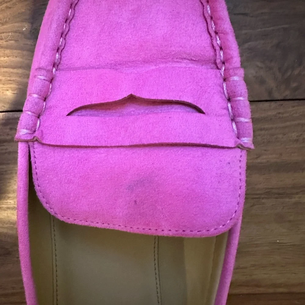 Jcrew Pink Suede Loafers - Picture 2 of 4